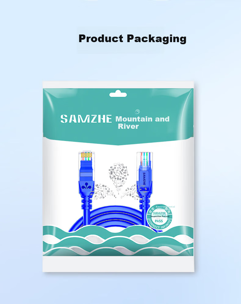 SAMZHE CAT6 Ethernet Cable, Gigabit High-Speed Broadband Cable, CAT6 Engineering Monitoring Computer Router Network Home Finished Patch Cord, 8-Core Twisted Pair Cable, Red 2 Meters RWD6020 16