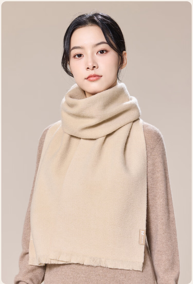 JIUMU Women's Cashmere Scarf Autumn Winter Warm Shawl Wool Neck Warmer Gift Box for Mother's Day Birthday 19