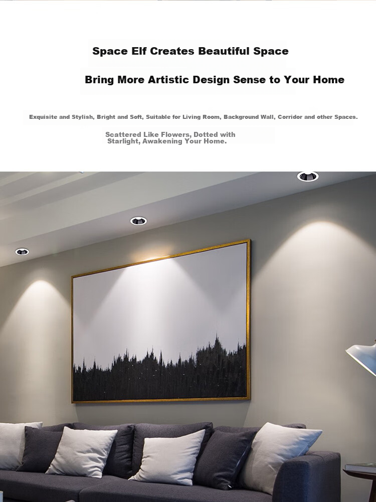 NVC LED Downlight, Recessed Ceiling Light for Living Room, Bedroom, Hallway, 7W White Warm White Full Spectrum Eye-Friendly [Xinyue] 12