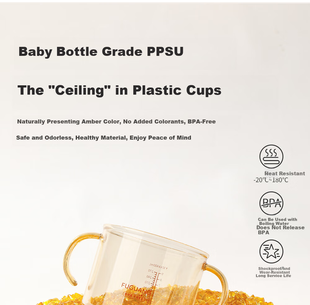 FGA Fuguang Children's Milk Cup with Handle And Scale, Direct Drinking Water Bottle for Babies, PPSU Straw Cup for Learning to Drink 2