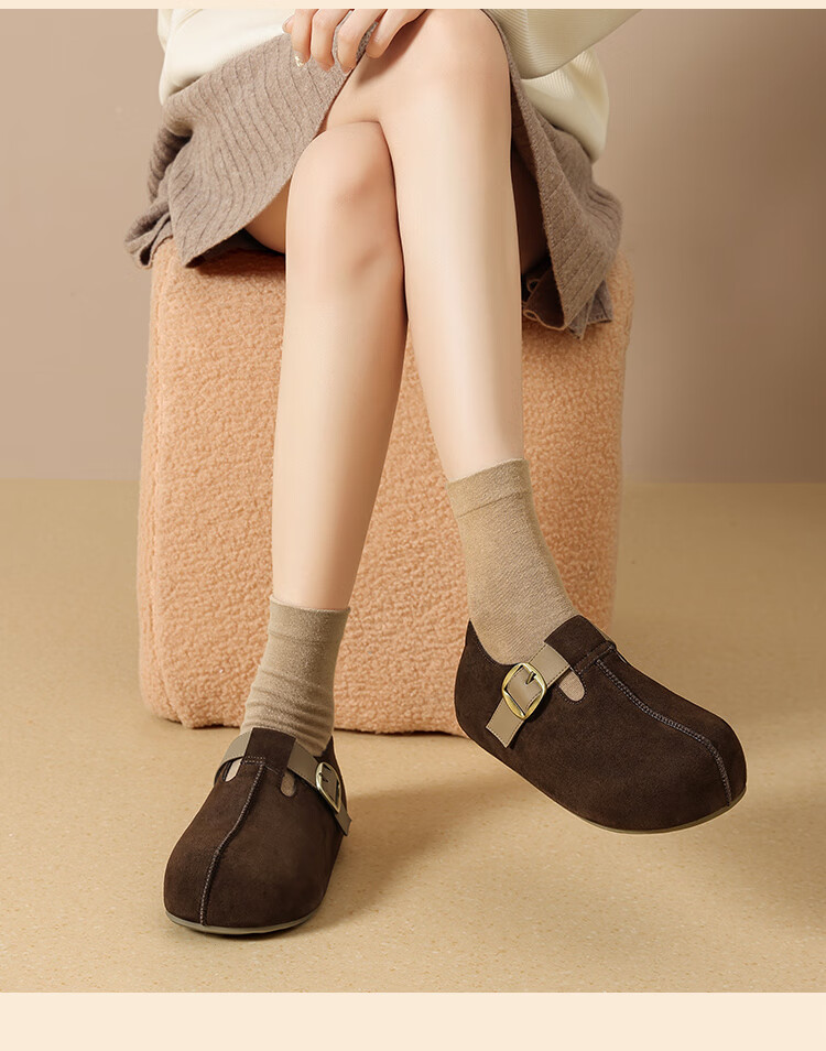 ZHR Height-Increasing Birkenstock Sandals for Women, Kappa Versatile Women's Shoes, Spring And Autumn Lightweight Casual Flats for Women, JT191 Khaki Size 36 19