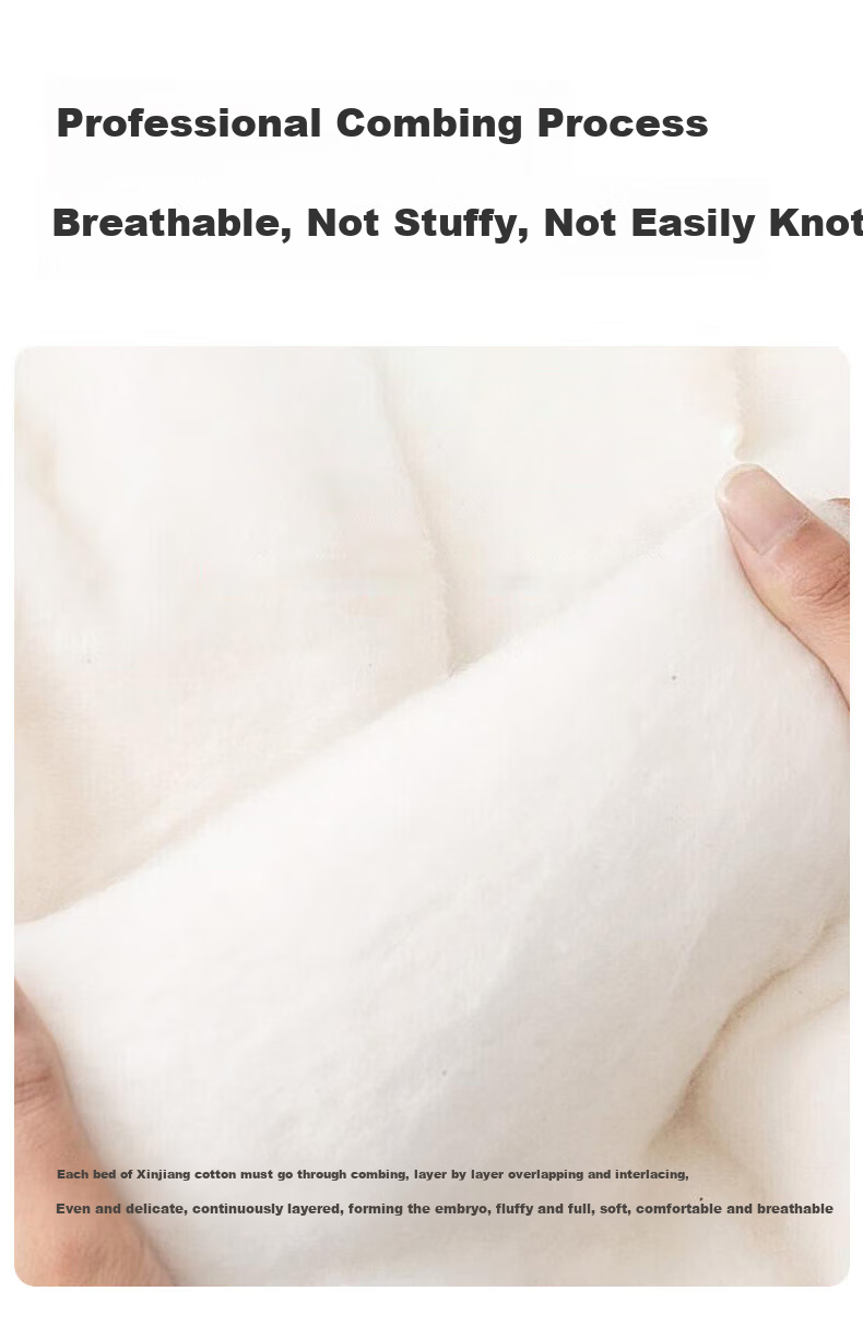 LOVO Luolai Class A Antibacterial And Anti-Mite All-Cotton Xinjiang Cotton Spring And Autumn Quilt, 5 Jin (2.5 Kg), 200*230cm, White 8