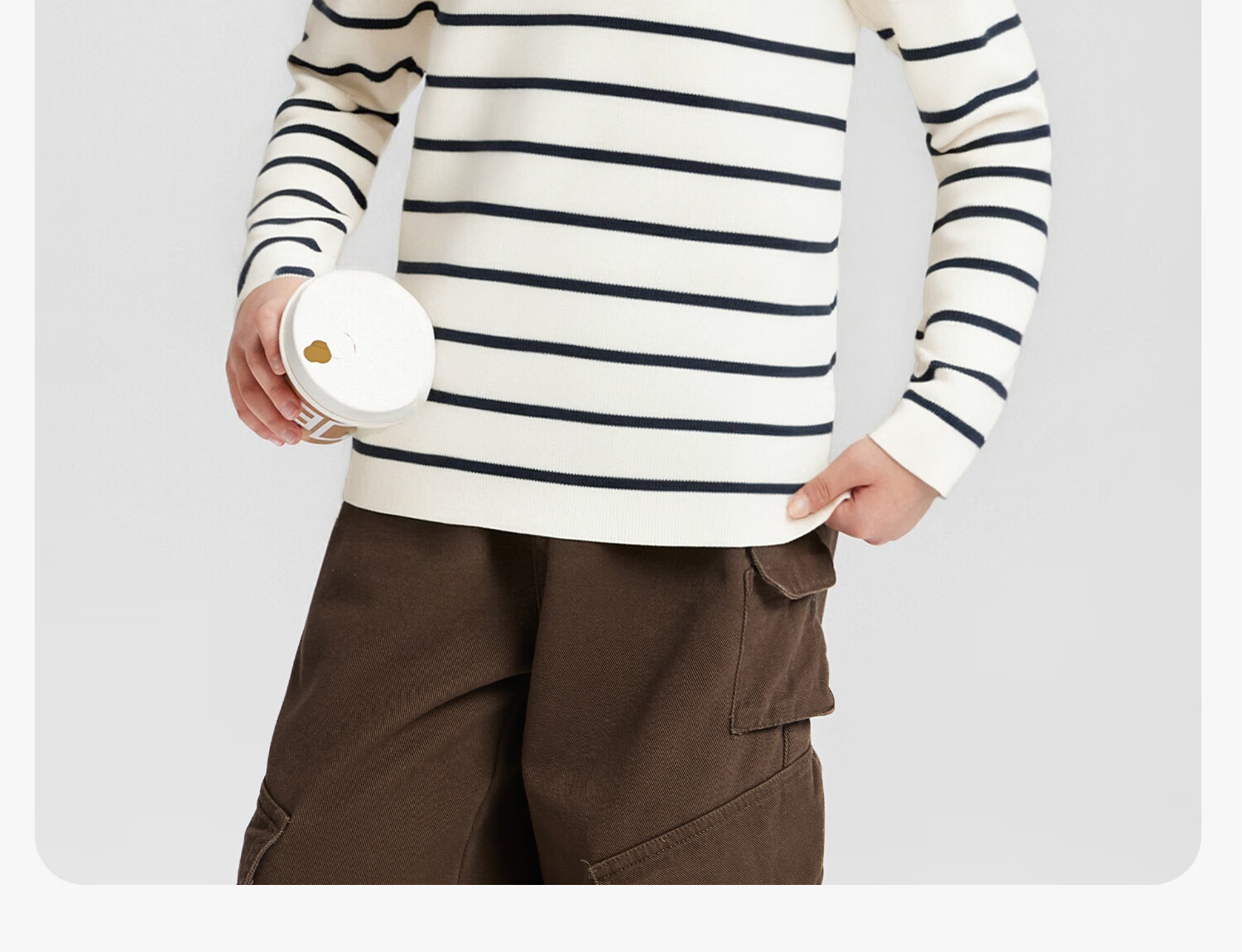 Zuo Xi Boys' Base Layer Sweater Big Kids Autumn Winter 2025 New Children's Half Turtleneck Knitwear Boys Gray 150cm 37