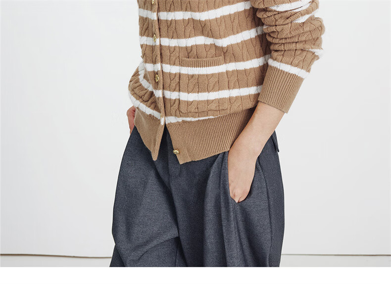 Navikail [Celebrity Style] Italy Small Sailboat Women's 25 New Full Wool Knit Cardigan Jacket 2334095501 31