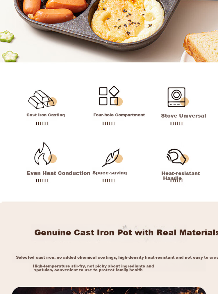 Baijie Sausage Grilling Pan, Home Use Starch Sausage Maker, for Grilling Rice Cakes, Lamb Skewers, Gluten, Sausages, Outdoor Grilling Plate 2
