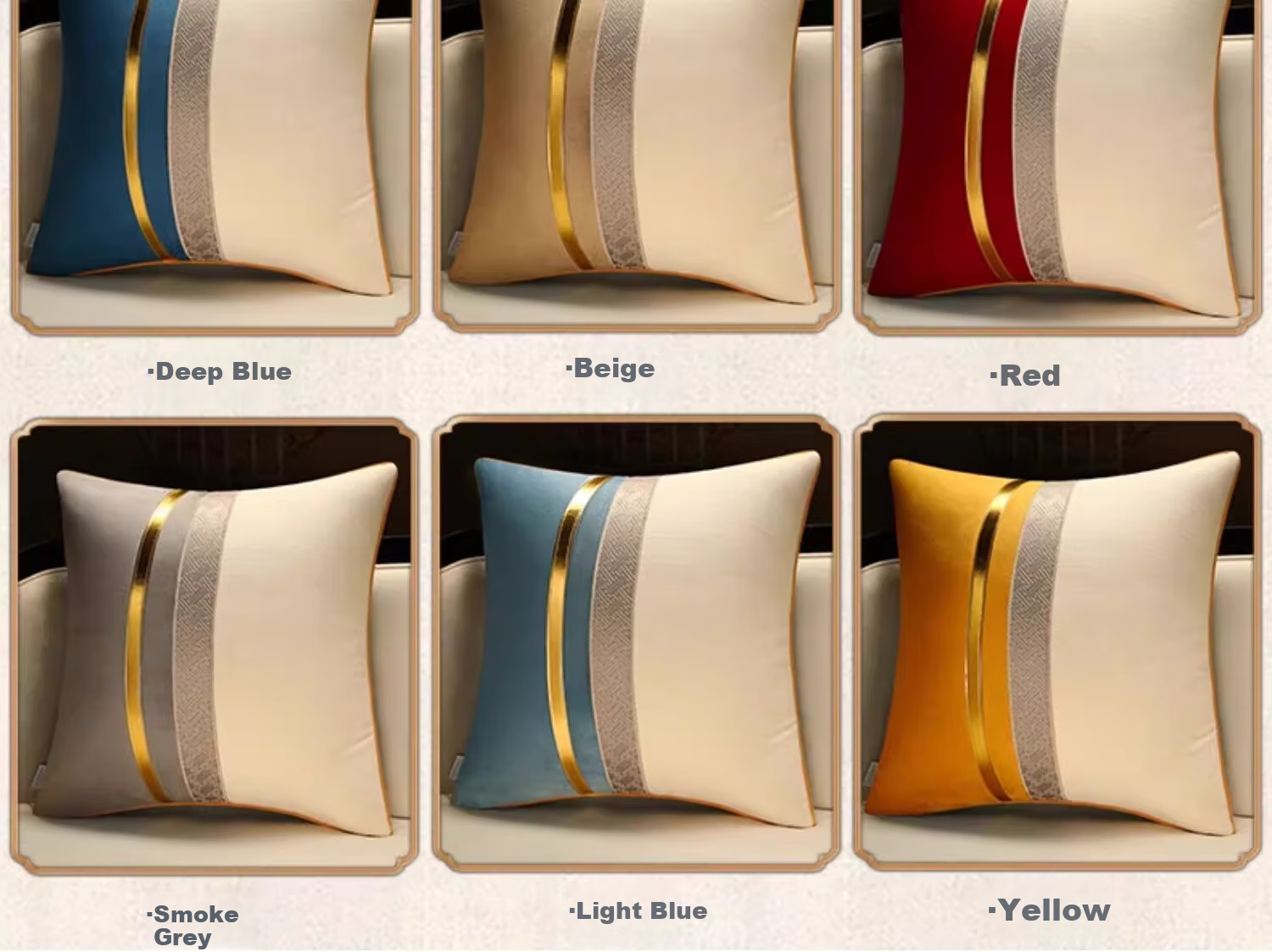 Huamanshengting Pillow Cushion, Sofa Backrest, Office Seat Cushion, Lumbar Support, Fuzemian Long Velvet Beige, 50*50cm with Insert 2
