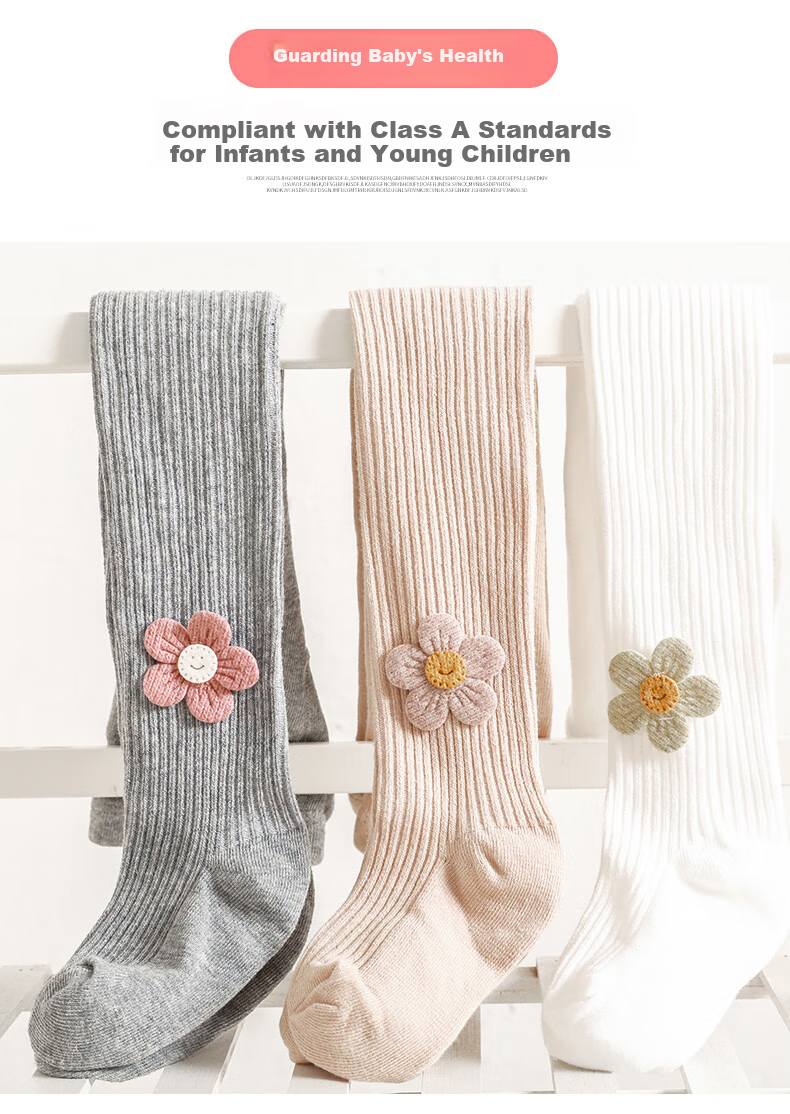 LangSha Baby Leggings for Spring And Autumn, Cotton Socks, Big PP Children's Outdoor Thin Style, Baby Onesie Stylish Girls' Tights 2