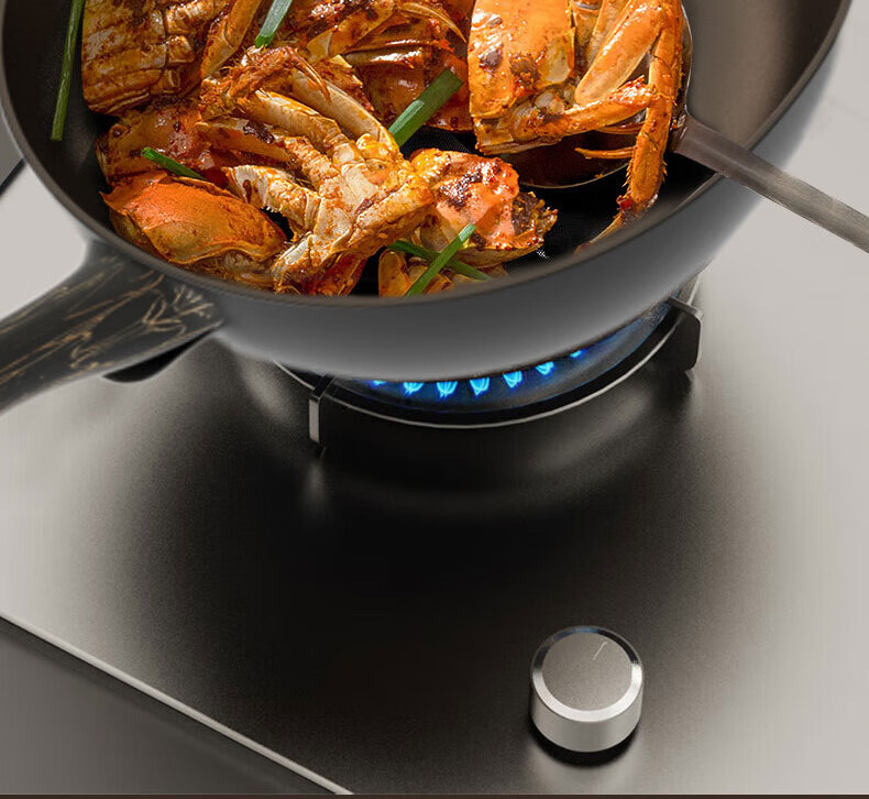 OLODE [Xuanwu Titanium Shield] Non-Stick Frying Pan Household Stir-Fry Pan Titanium Rock Cast Dragon Turtle Pan Compatible with All Stoves Low Oil Smoke 11