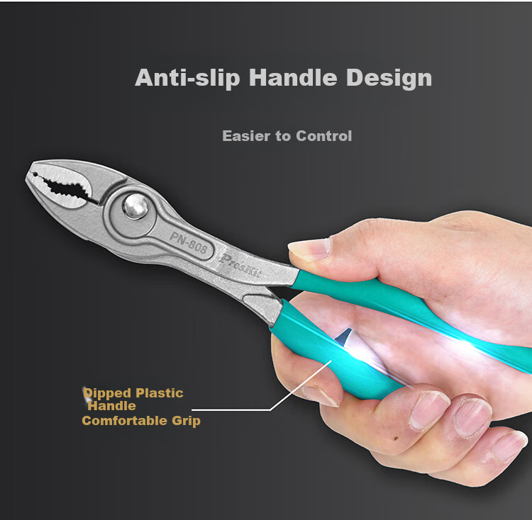 Pro'sKit 8-Inch Adjustable Multi-Function Carp Pliers, Pipe Wrench for Home Plumbing Repair, Carp Mouth Pliers PN-808 6