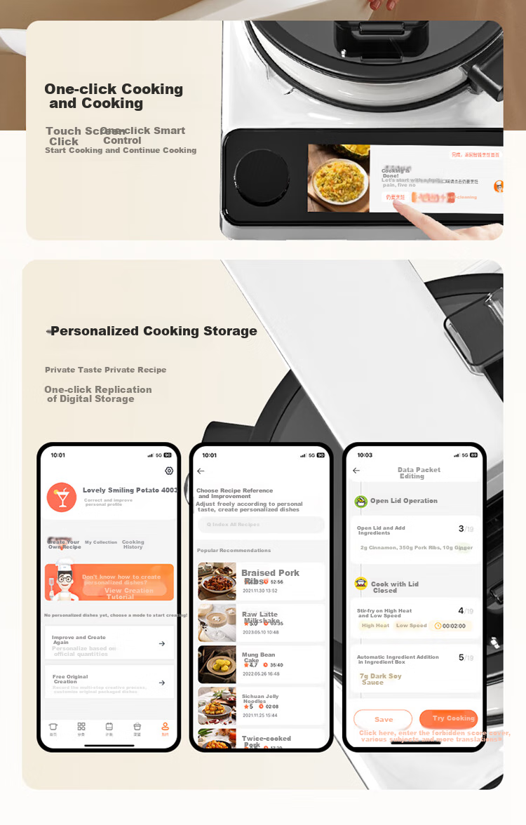 TINECO Smart Cooking Machine Shiwan 3.0 Pro, Home Automatic Stir-Fry Robot, Multifunctional Electric Steamer, Electric Wok, Electric Cooker 18