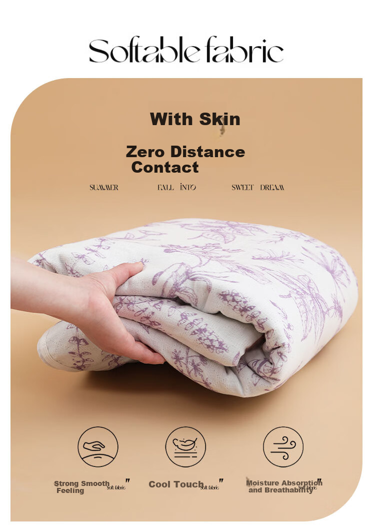 KING SHORE All-Cotton Antibacterial Towel Blanket, Six-Layer Gauze Quilt, Summer Air Conditioning Cover Blanket, Nap Blanket, Ruxiao, 200*240cm 9