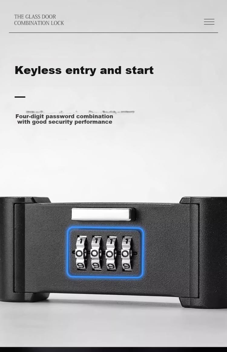 Shouli Password Glass Door Lock, U-Shaped Password Lock, Double Door Lock, Office Mall Shop Door Lock, 35 Cm Password Versio 7