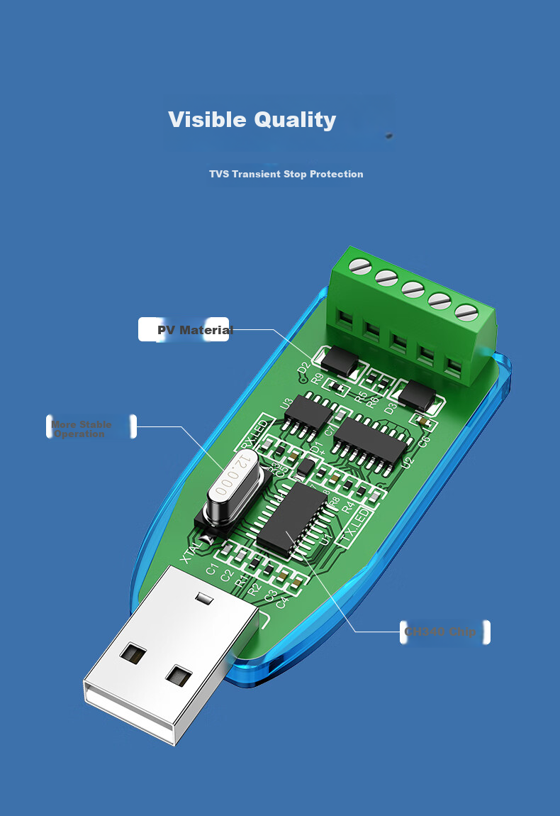 DOREWIN USB to 485/232 Converter, Serial Cable, USB to TTL Cable, 485 Adapter Cable, Debugging Communication Cable, 232 Communication Cable, Conversion Cable 6