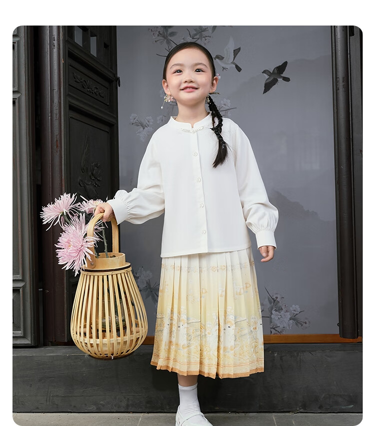 BALABALA BalaOne Girls' Outfit Set, Baby Long-Sleeve 2-Piece Set, 2025 Autumn Collection, Chinese-Style New Trendy, 208325104002 5