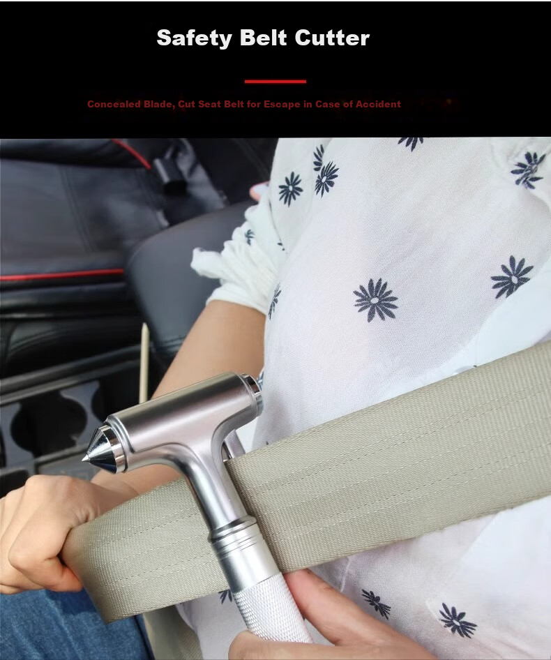 Heimang Car Safety Hammer, Multi-Functional Life-Saving Hammer, Escape Window Breaker, Survival Hammer [Tungsten Steel Model], Safety Hammer 9