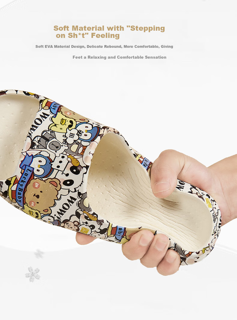 CARTELO Women's Slippers with Squishy Feel, Home Slippers, Slide Sandals, Bathroom Slippers, Women's Shoes 0824 Animal Park 36-37 8