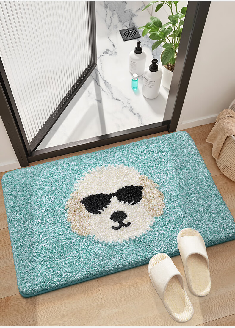Da Jiang Bathroom Floor Mat Absorbent Bath Mat Toilet Door Entrance Rug 40x60cm 8