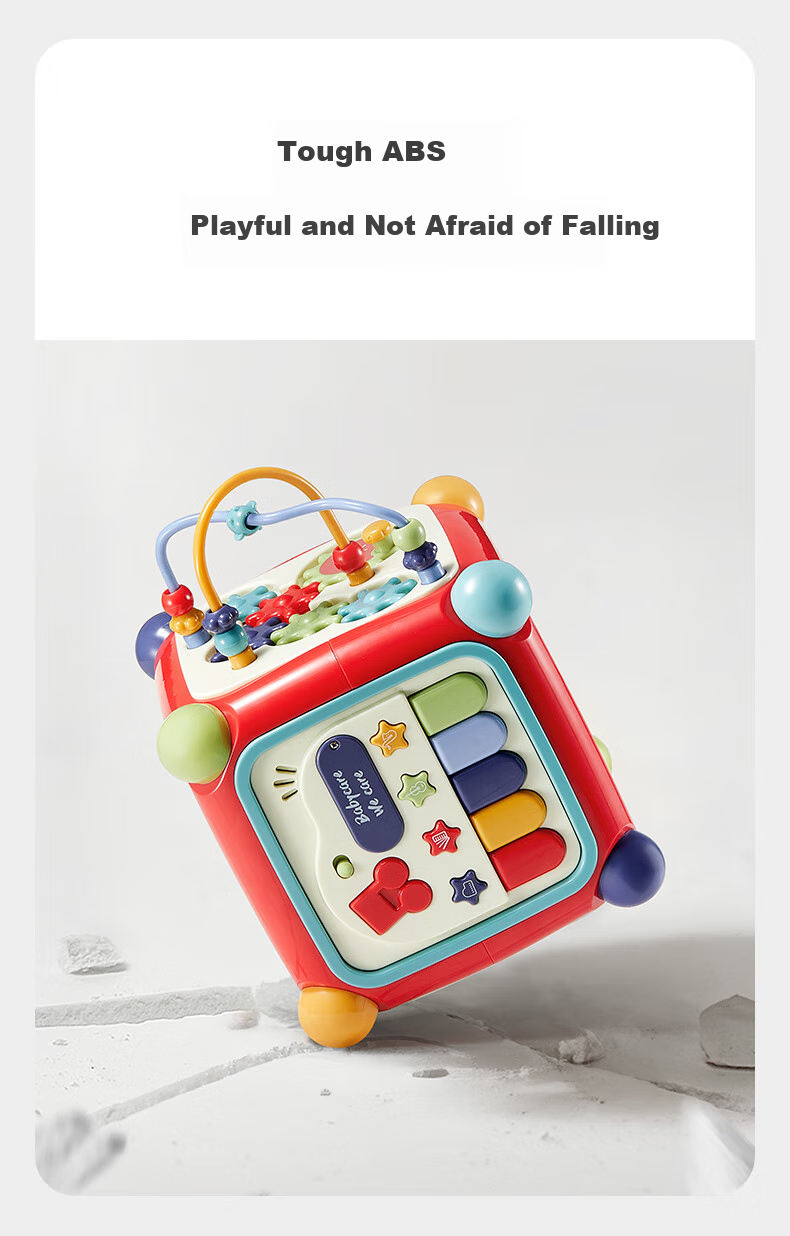 Babycare Six-Sided Box Multifunctional Baby Toy, Shape Matching Cognitive Building Blocks House, Koni Lain'er Children's Birthday And First-Year Gift 9