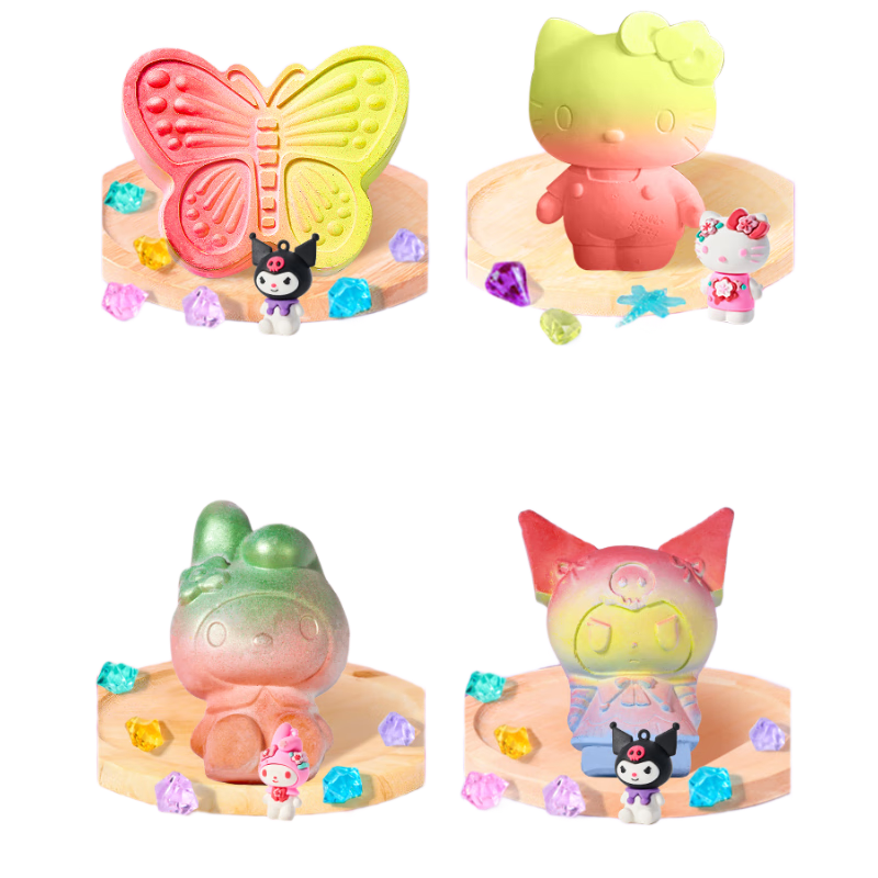 Shangmei Beibei Children's Archaeological Excavation Toy Sanrio DIY Plaster Blind Box Treasure Digging Toy Christmas Gift for Boys and Girls