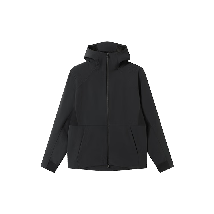 JD Original Windproof And Water-Resistant Sports Jacket for Men, Fleece-Lined Outdoor Soft Shell Coat for Hiking And Mountaineering, Black, Size L