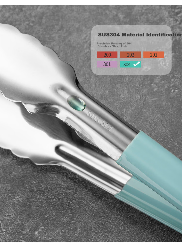 MAXCOOK 304 Stainless Steel Food Tongs, Cake Tongs, Bread Tongs, Baking Tongs, Barbecue Tongs MCJQ-022 3