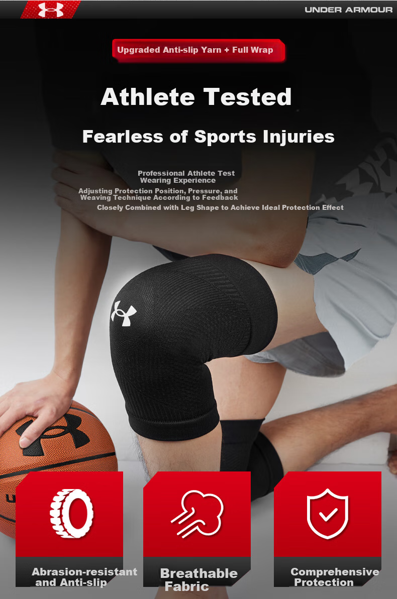 Under Armour Knee Brace for Sports, Basketball, Running, Meniscus, Summer Badminton, Patella, Hiking, Old Cold Legs, Knee Joint Protection Gear 4