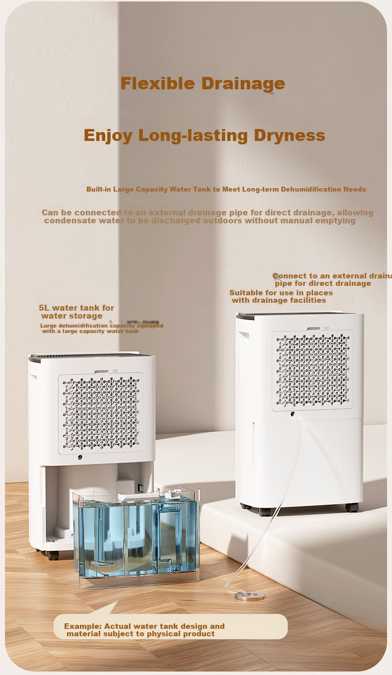 DOROSIN Dehumidifier, Dehumidification Capacity 21 Liters/day, for 42㎡ Home Use, Quiet Operation, Basement Clothes Drying And Dehumidification Device, Guest Bedroom Moisture Absorber And Dryer ER-20 6