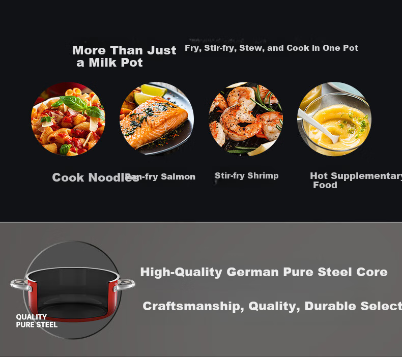 WMF Futenbao Imported Cookware Non-Stick Pot for Soup And Stewing, Nai Cai Rice Light Soup Pot 24cm White Housewarming Kitchen Essential 12