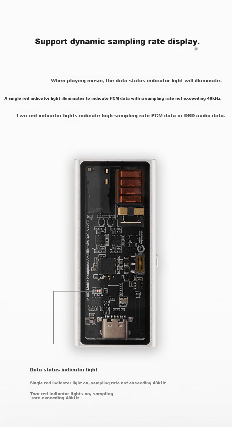 Questyle M15C Portable Lossless Decoder, Compact And Convenient Decoder, HiFi Small Tail for Android And Apple 9