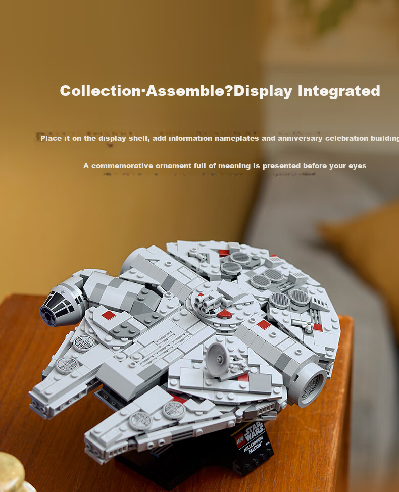 LEGO Star Wars 75375 Millennium Falcon Spaceship, Building Blocks Toy for Boys And Girls, Birthday Gift, Home Decoratio 3