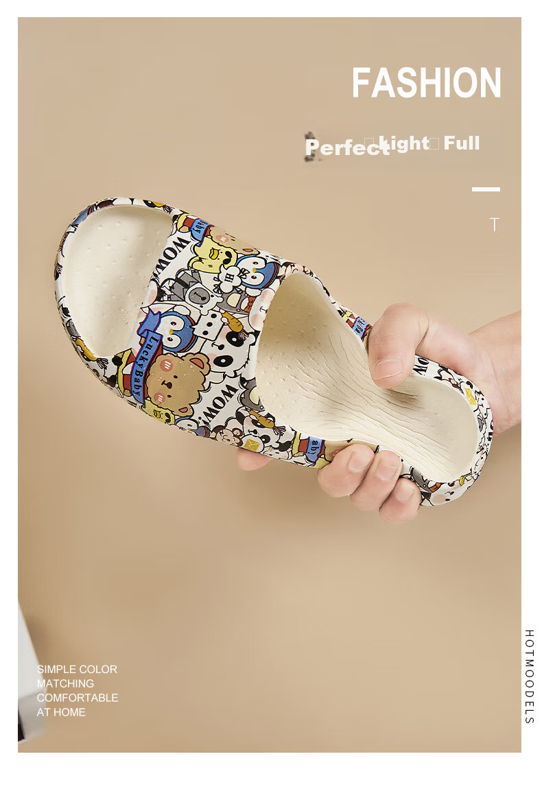 CARTELO Women's Slippers with Squishy Feel, Home Slippers, Slide Sandals, Bathroom Slippers, Women's Shoes 0824 Animal Park 36-37 3
