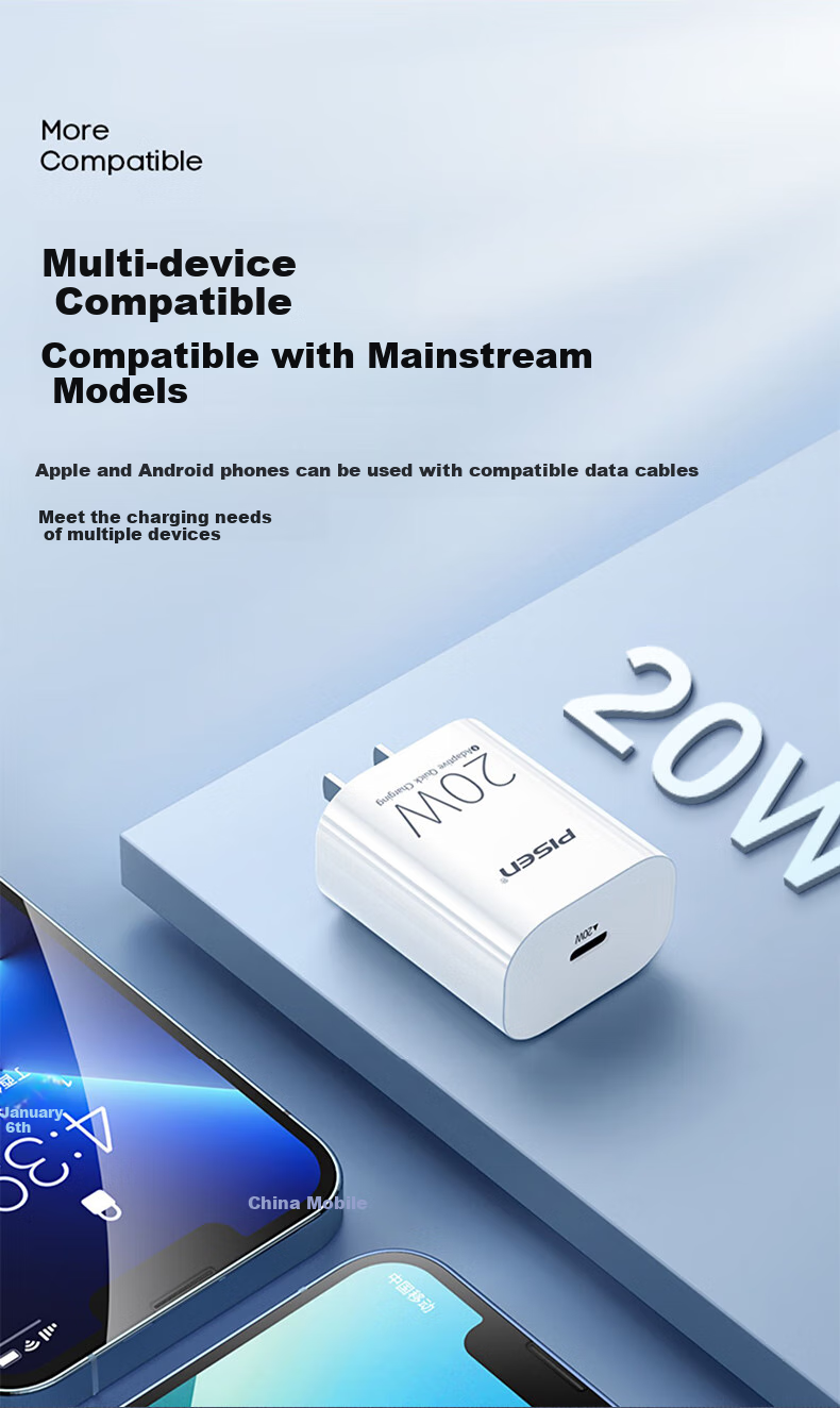 PISEN Apple Data Cable PD27W Fast Charging Type-C Charger Cable to Lightning Ice Crystal Gradient, Suitable for IPhone14/13/12/XR/8 Phones, Tablets, Car-Mounted Blue 5
