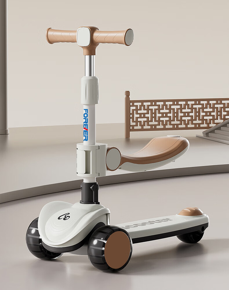 FOREVER Children's Scooter for Ages 1-12, Foldable Three-Wheel Wide Stable Ride-On Scooter for Boys and Girls 2