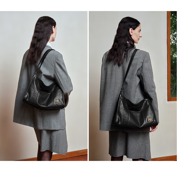 HR Handbag, Women's Large Capacity Shoulder Crossbody Bag, HOBO Bag, Vegetable Tanned Cowhide Tote Bag, Birthday Gift 3