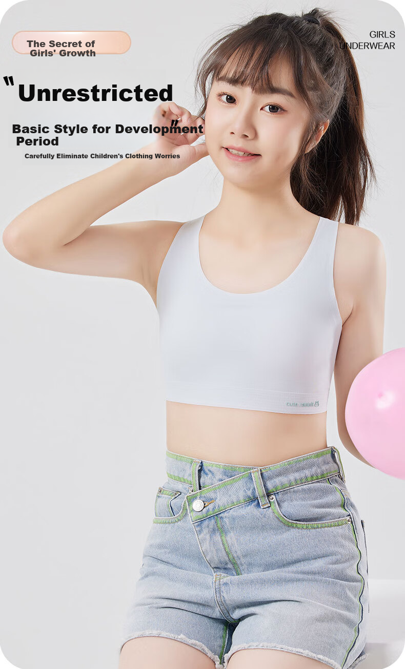 LangSha Seamless Girls' Underwear for Puberty Stage Two (Ages 10-14), Girls' Training Bra for Middle School And Elementary Students 1