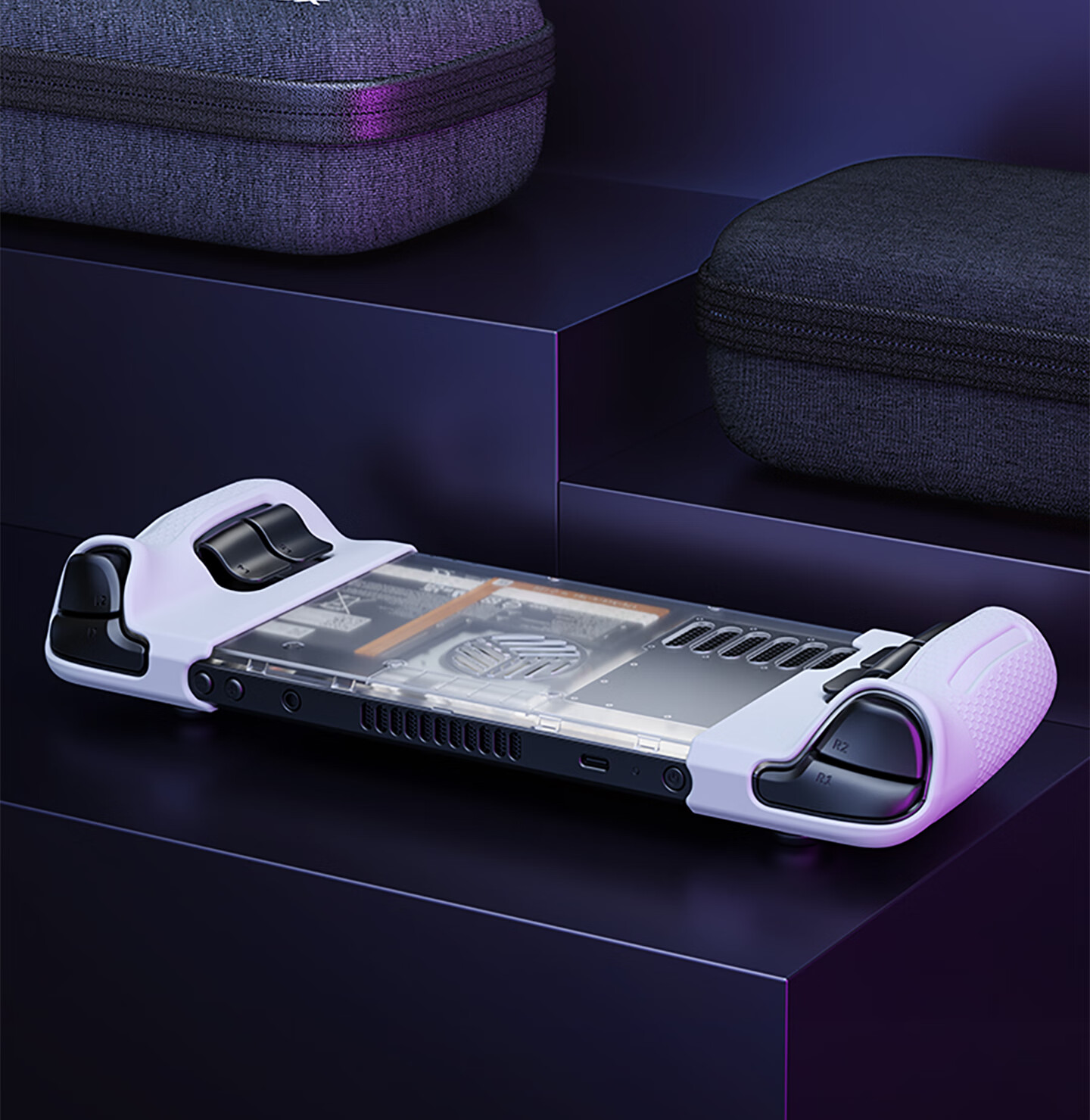 JSAUX Steam Deck OLED Protective Grip Case Anti-Slip Handheld Accessory Gray 10