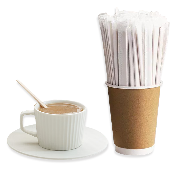 Xingfang Coffee Stirrers, 500 Pieces, Disposable Coffee Stirrers, Individually Wrapped, 14cm