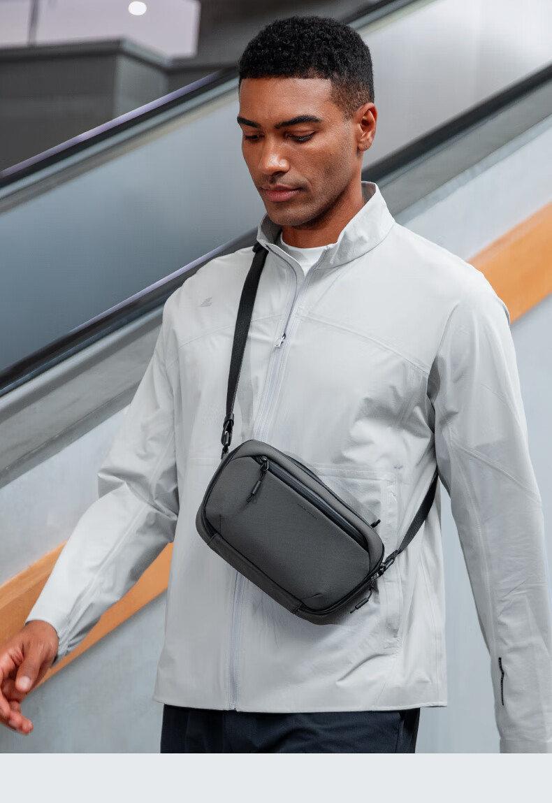 MARK RYDEN Men's Crossbody Bag Chest Bag Waist Bag Multifunctional Detachable Shoulder Strap Cycling Travel Backpack Large Capacity Shoulder Bag 2