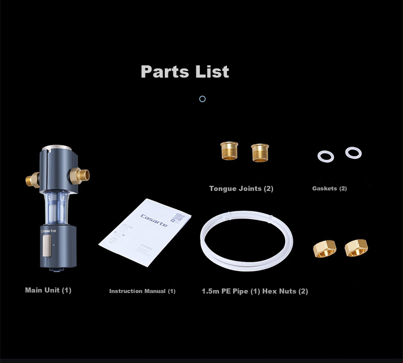 Casarte Pre-Filter 9T/H Household Whole-House Central Water Purification, Suction Reverse Flushing High Flow Rate, Pipeline Water Filter CP-41 (F) 5