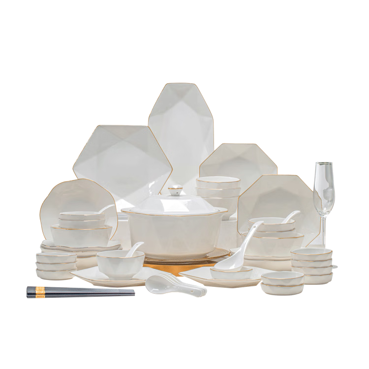 Mornenjoy Bowl And Plate Tableware Set, Complete Dinnerware Set, Plates And Bowls for Home Use, 2026 New Stylish Design, Chopsticks, Housewarming Gift