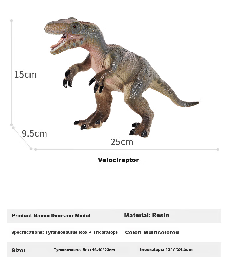 Babamama Children's Dinosaur Toy, Dinosaur Model, Dinosaur World Jurassic Tyrannosaurus Rex Set, Baby Animal Realistic Model 5