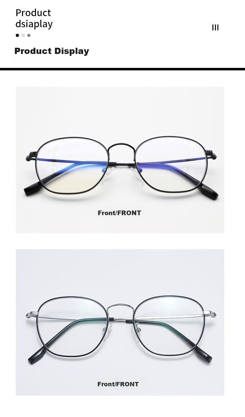GOGOSOON Pure Titanium Ultra-Light Multifunctional Reading Glasses for Men And Women, Anti-Blue Light High-Definition Fashionable High-End Large Frame Presbyopic Glasses 9