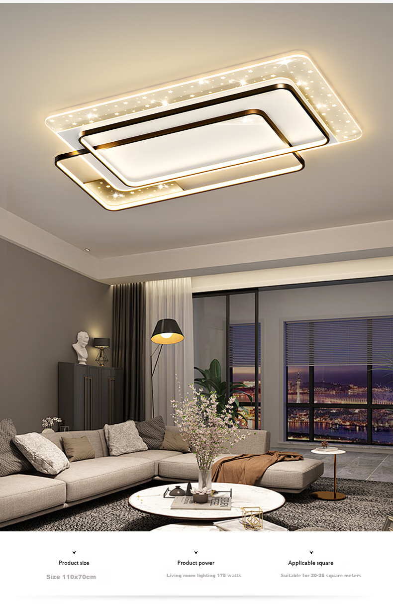 MICOE Living Room Light, Modern Minimalist Stylish LED Ceiling Light, Bedroom Dining Room Main Light, Zhongshan Lighting Fixture 19