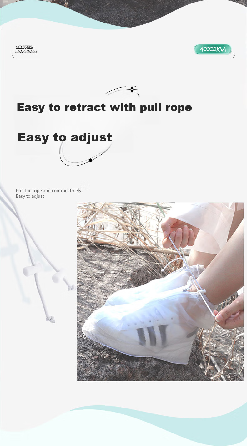 Siwangongli Waterproof Shoe Covers, Non-Slip for Men And Women, Rain Protection, Thickened Wear-Resistant, Rainy Day Foot Covers, Children's Rain Boots, Rain Shoe Covers 4