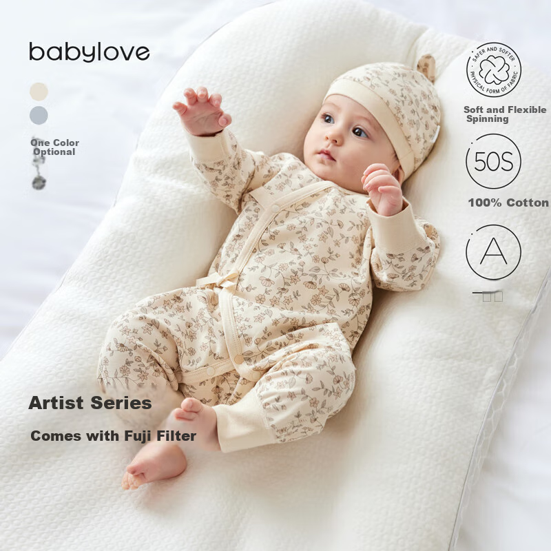 Babylove [Anxinrou] Infant Romper Spring And Autumn Style, Boys And Girls Baby Monk Outfit, Newborn Onesie Bodysuit Clothes