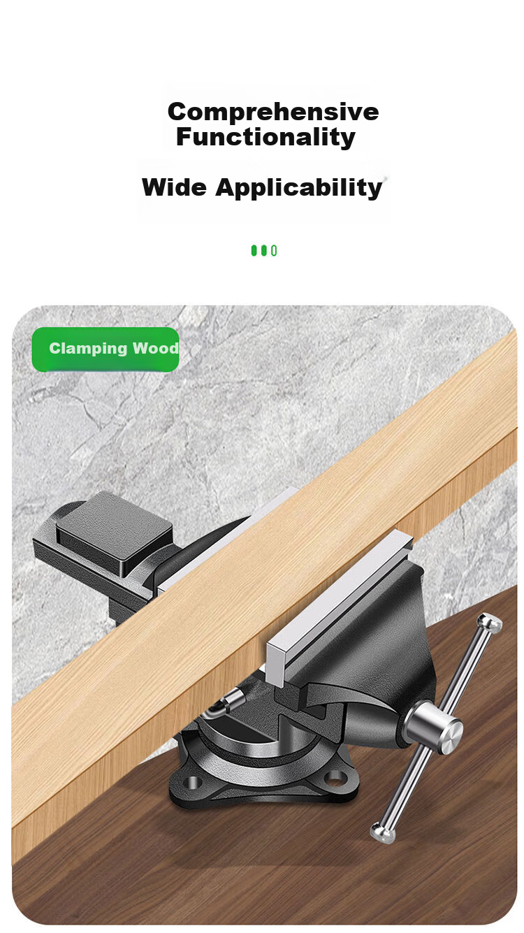Baolian Bench Vise, Small Multifunctional Household Universal Mini Bench Vise, Workbench Flat-Jaw Small Vise, Bench Woodworking Clamp 17