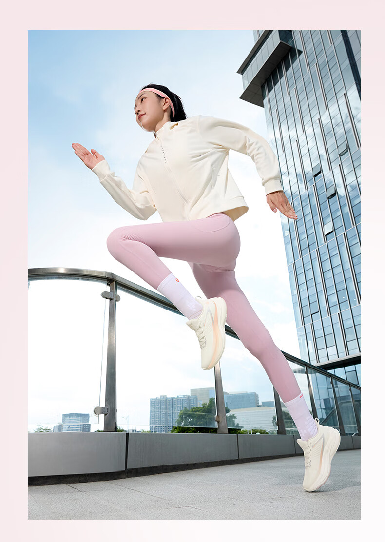 QIAODAN Yuyanlite Women's Running Shoes, Leather Upper, Waterproof, Lightweight, Commuter Jogging Shoes, Water-Resistant Technology Sneakers 13