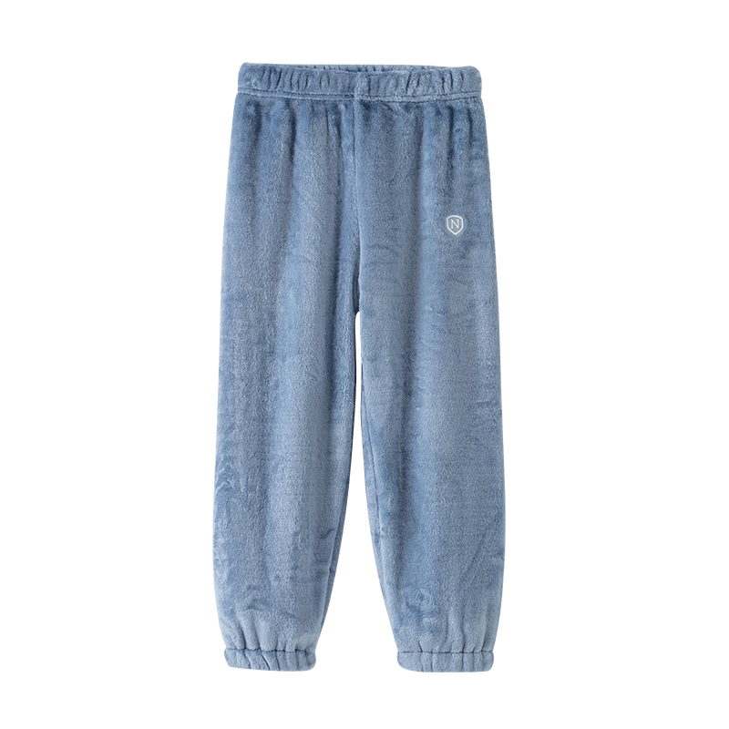 Nubiwool Kids' Autumn Winter Flannel Pajama Pants Boys' Coral Fleece Warm Homewear Trousers