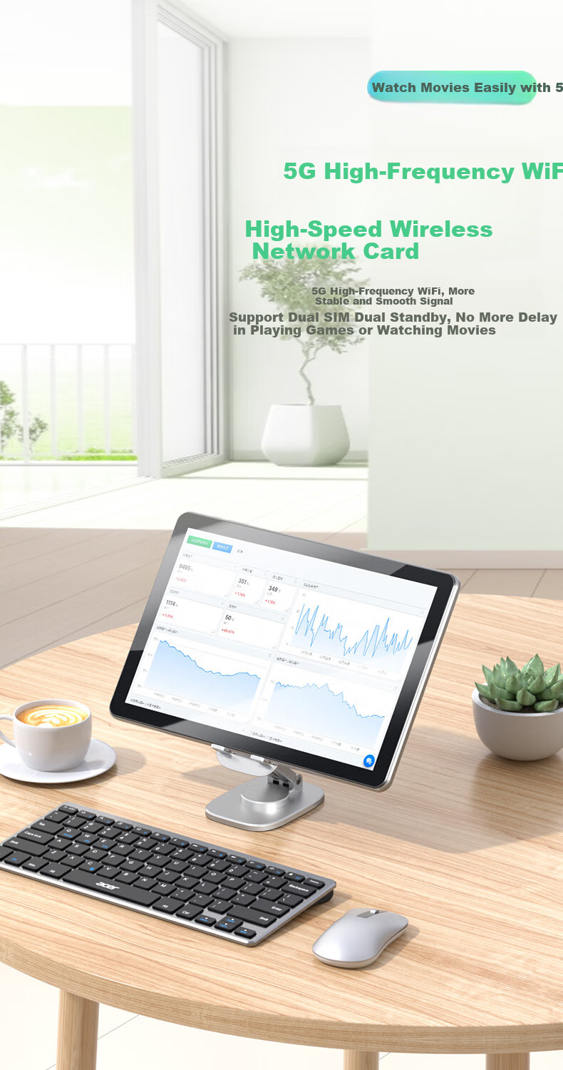 Acer Tablet, Pad 10.1-Inch, 4G All-Network Tablet, Octa-Core, 8GB+256GB, Silver, Hynix Laptop 10