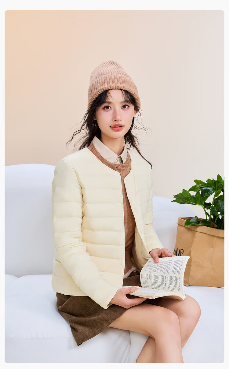 SNOWFLYING 2025 Autumn New Korean Slim Fit Basic Casual Short Down Jacket 8